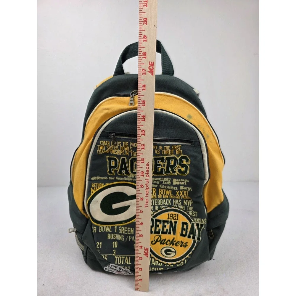 Green Bay Packers Historical Retro Embroidered Logos Super Bowl Patch Backpack‎